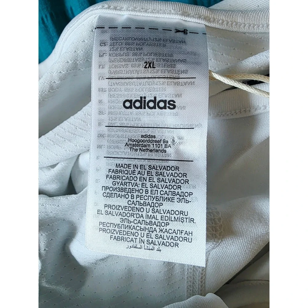 Adidas Men's Compression Tank Top White AEROREADY Padded 2XL Football NWT RV $80